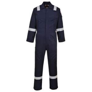 Portwest Flame Resistant Super Light Weight Anti-Static Coverall FR21 Navy Blue