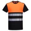 Portwest PW3 Hi-Vis Class 1 T-Shirt PW311 Black Orange