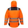 Portwest PW3 Hi-Vis Winter Jacket T400 Orange Back
