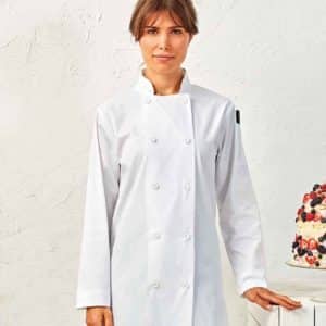Premier Ladies Long Sleeve Chefs Jacket PR671