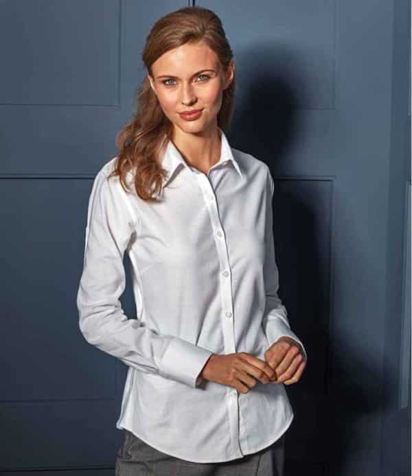 Premier Ladies Signature Long Sleeve Oxford Shirt PR334