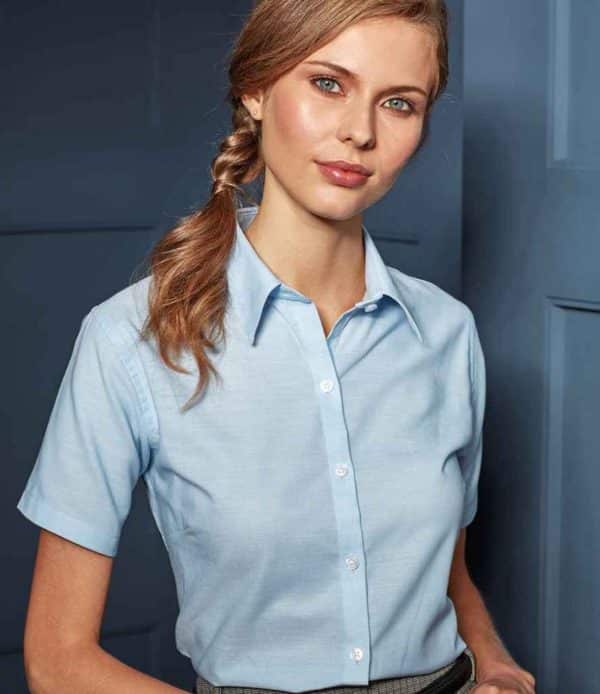 Premier Ladies Signature Short Sleeve Oxford Shirt PR336