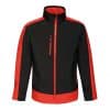 Regatta Contrast 3-Layer Softshell Jacket TRA618 Black Red