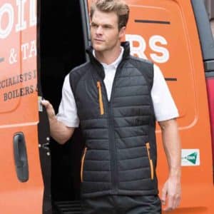 Result Genuine Recycled Black Compass Padded Gilet RS238